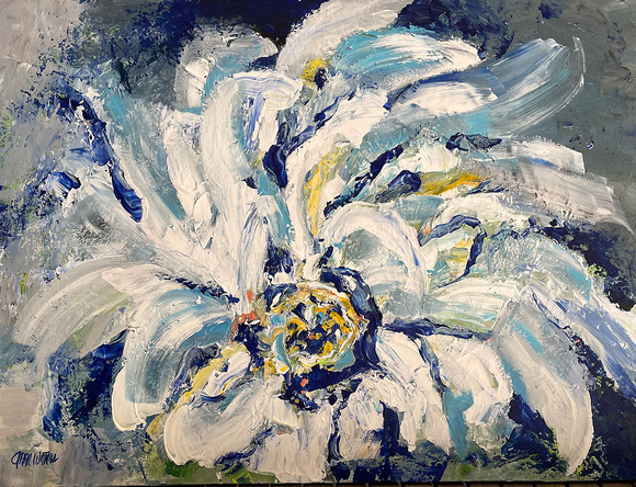 Bloom in Blue 36x48