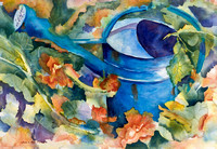 Blue Watering Can