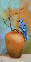 Ikebana with Blue Jay -- Hilda Bordianu-2 copy