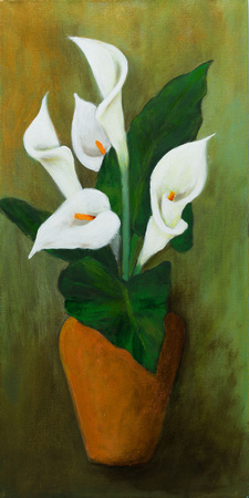 bouquet of cala lilies